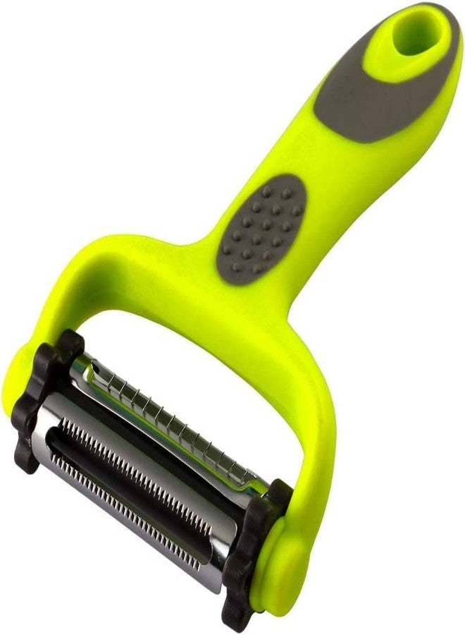 TASKHOUSE مقشرة فواكه وخضراوات متعددة الأغراض من الفولاذ المقاوم للصدأ من تاسك هاوس، 3 في 1، للبطاطس والجزر والتفاح والكوسا والخيار (عبوة من قطعة واحدة) - Image 1